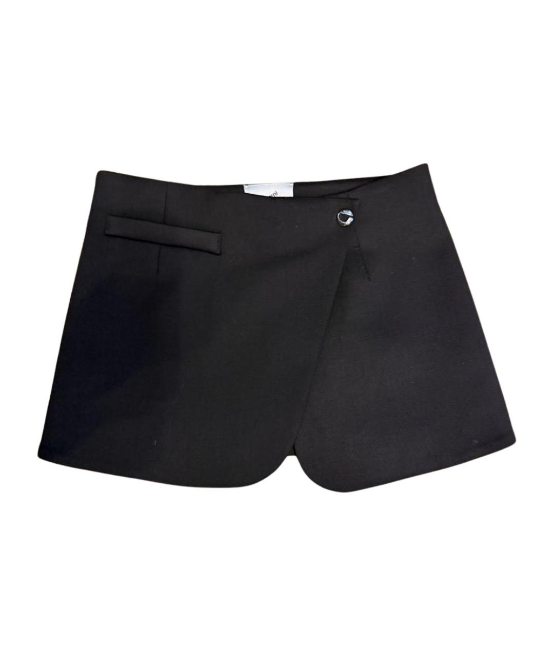 COPERNI Черная вискозная юбка мини, фото 1