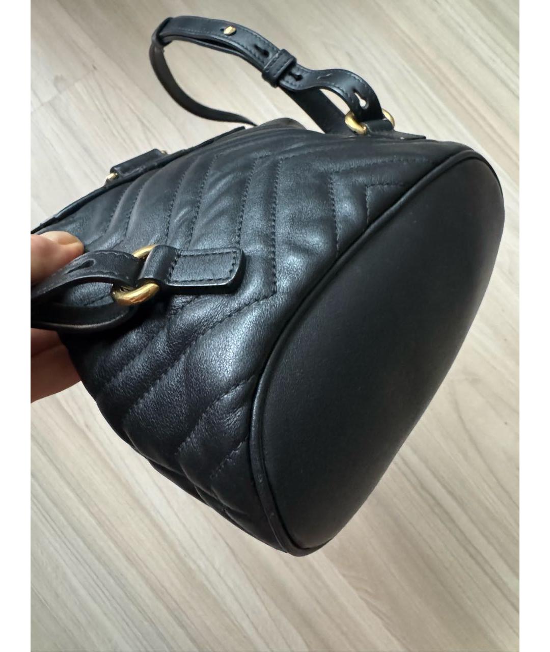 GUCCI Черный кожаный рюкзак, фото 6