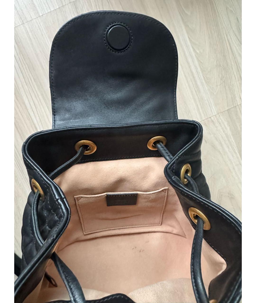 GUCCI Черный кожаный рюкзак, фото 7
