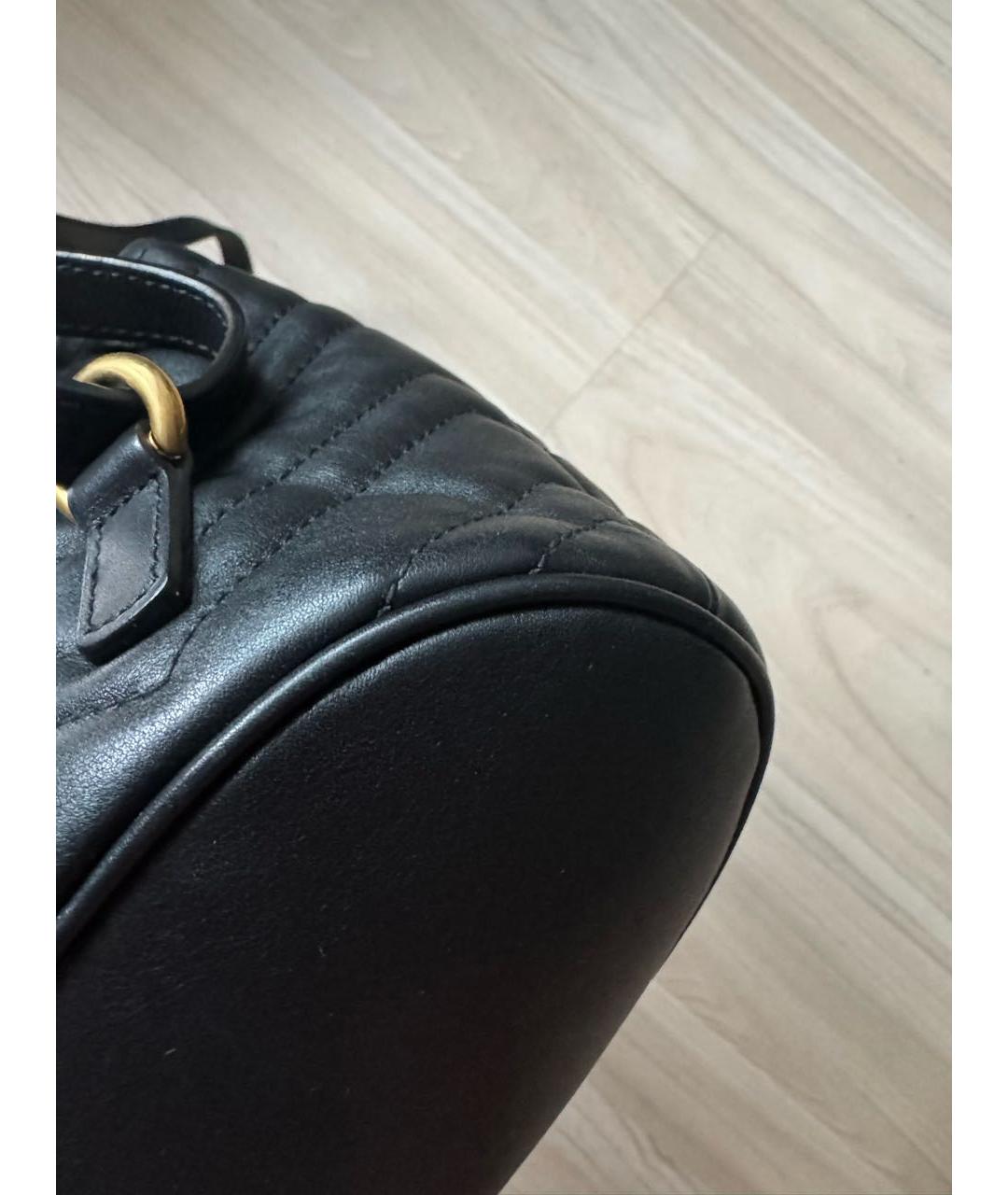 GUCCI Черный кожаный рюкзак, фото 5