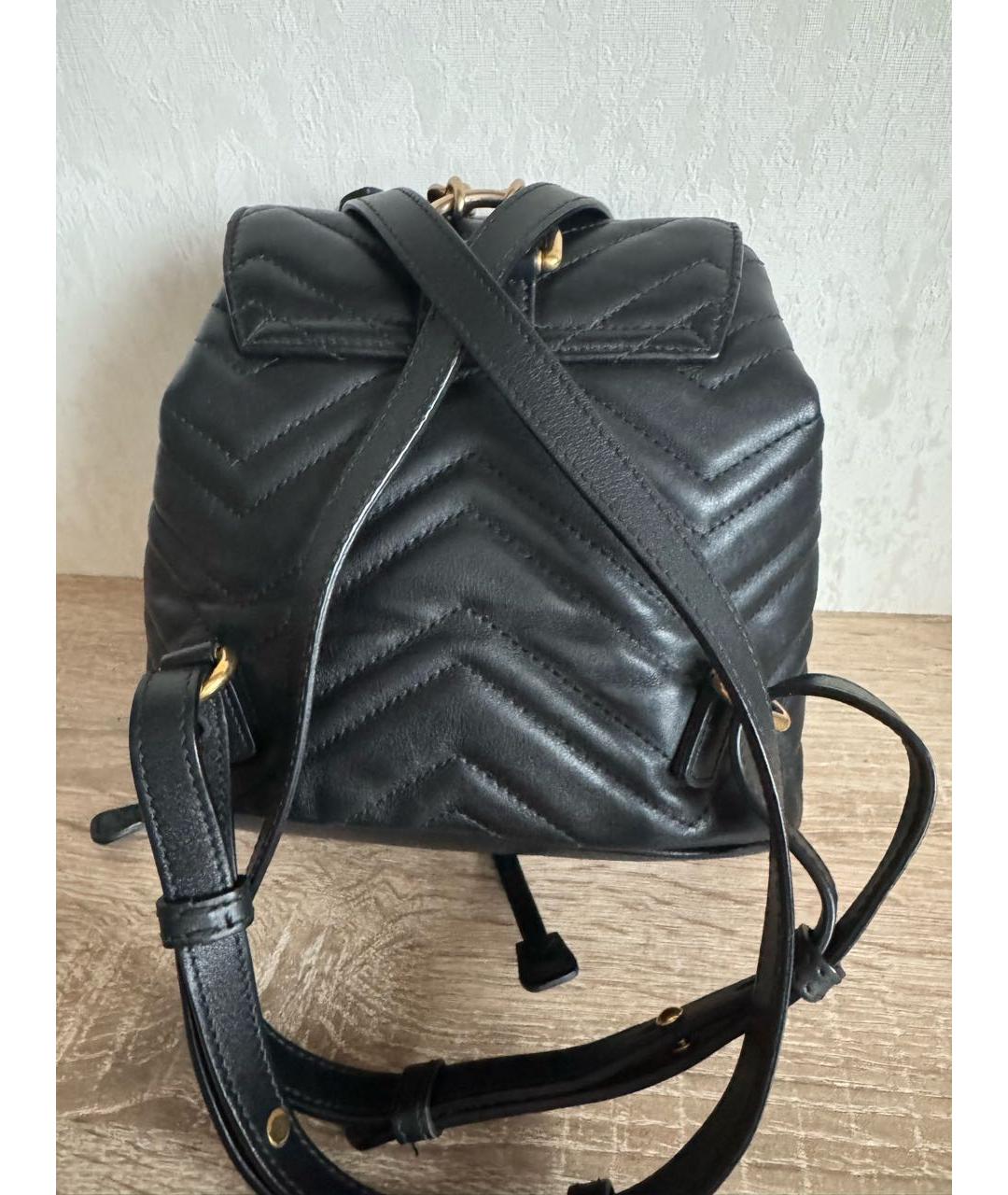 GUCCI Черный кожаный рюкзак, фото 2