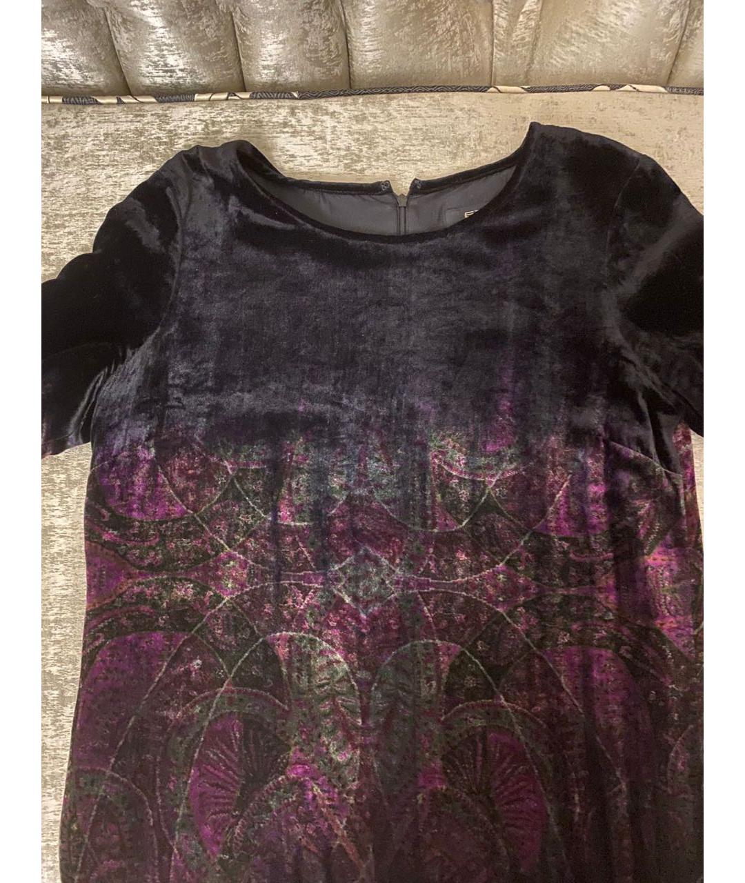 ETRO Черное бархатное коктейльное платье, фото 2