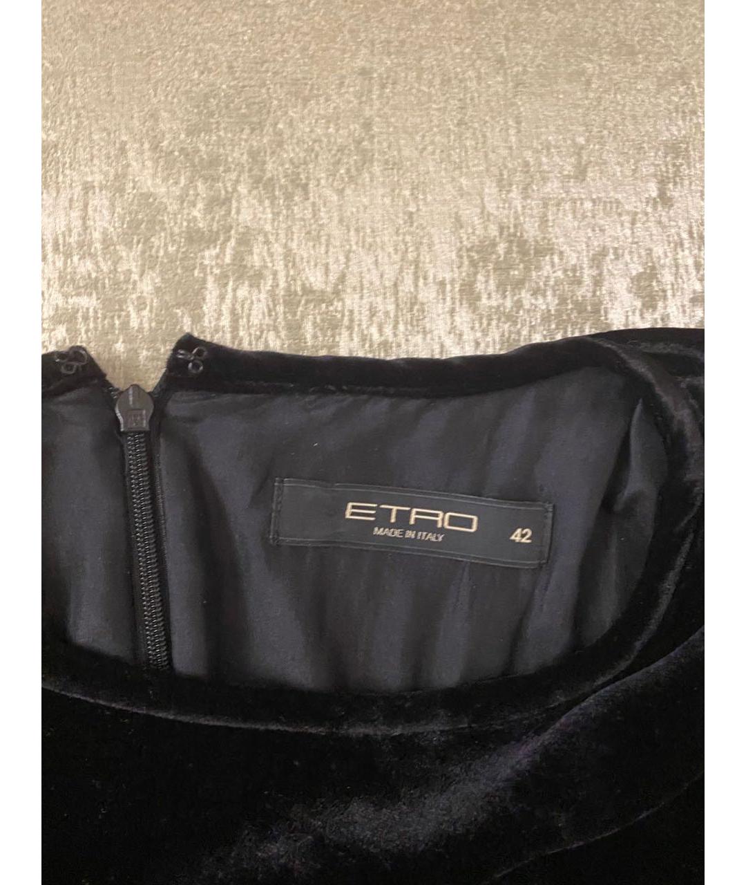 ETRO Черное бархатное коктейльное платье, фото 3