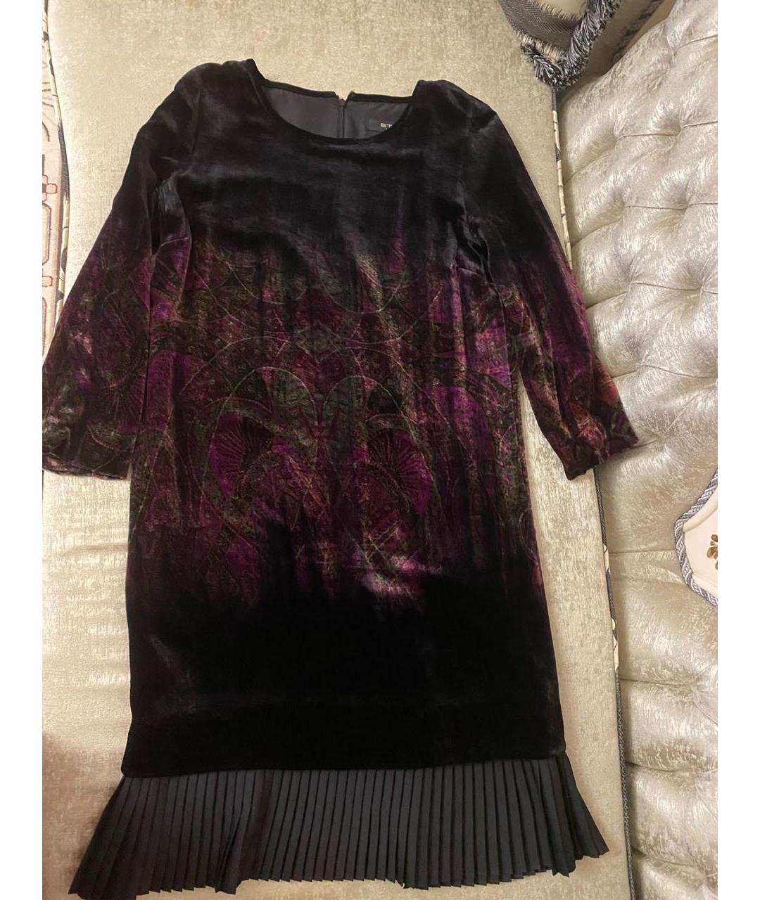 ETRO Черное бархатное коктейльное платье, фото 5