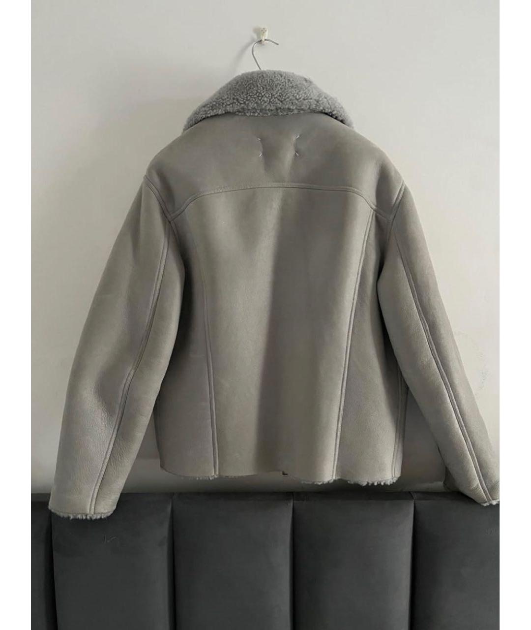 MAISON MARGIELA Серая кожаная дубленка/шуба, фото 2