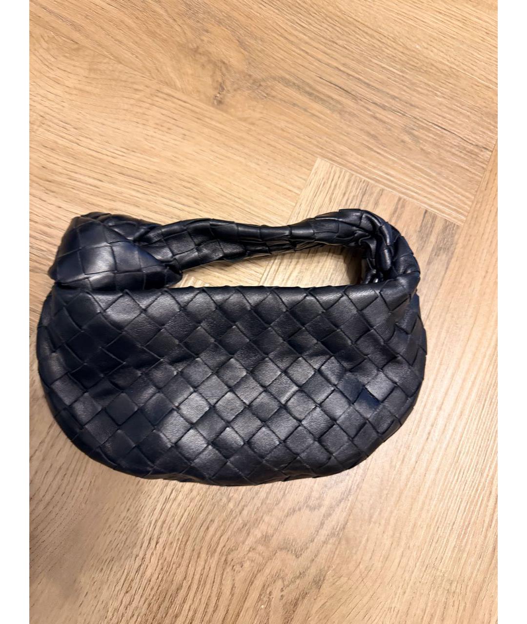 BOTTEGA VENETA Черная кожаная сумка с короткими ручками, фото 9