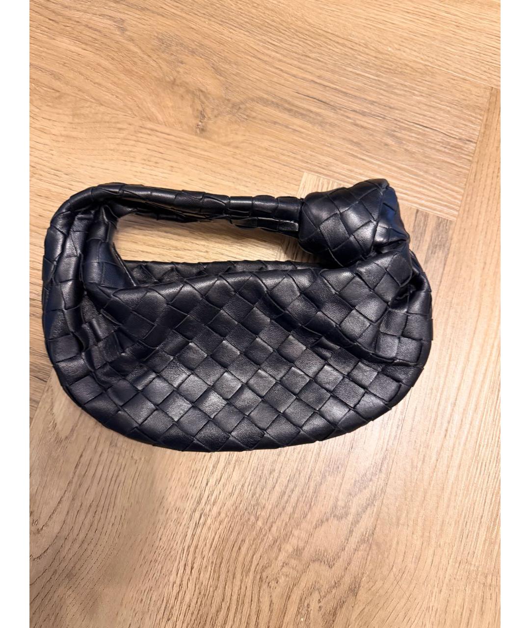 BOTTEGA VENETA Черная кожаная сумка с короткими ручками, фото 2