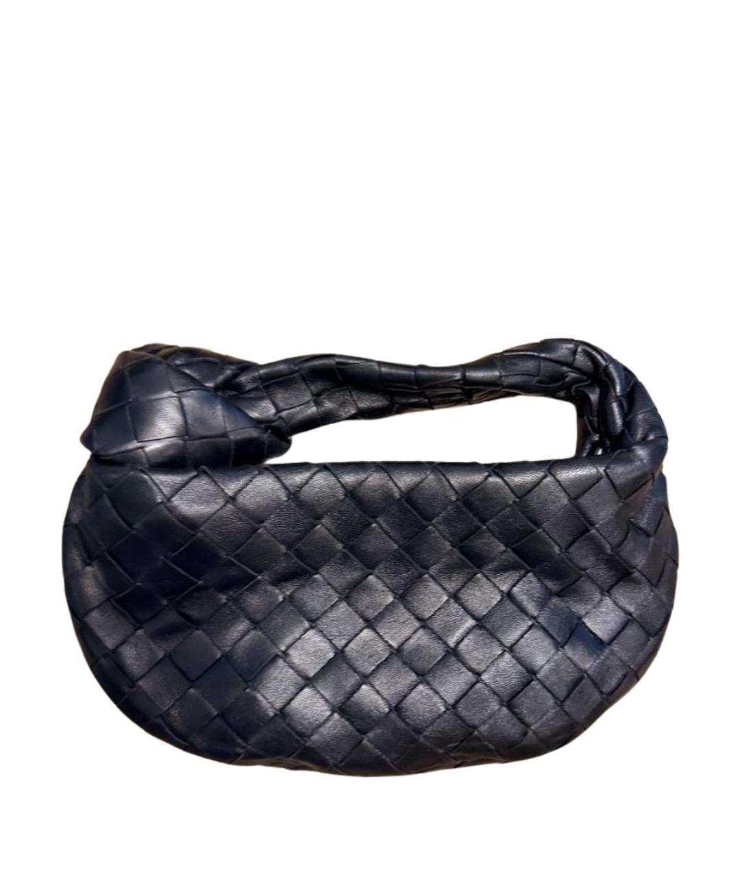 BOTTEGA VENETA Черная кожаная сумка с короткими ручками, фото 1