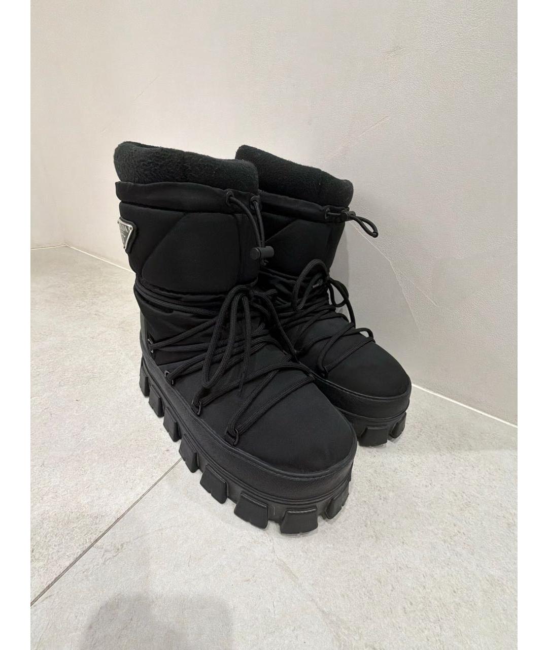 PRADA Черные неопреновые сапоги, фото 5