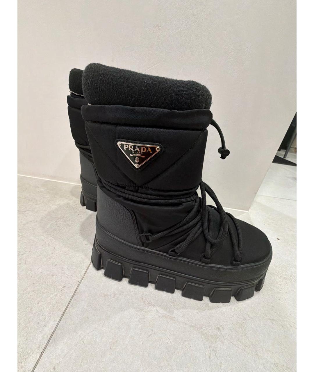 PRADA Черные неопреновые сапоги, фото 7