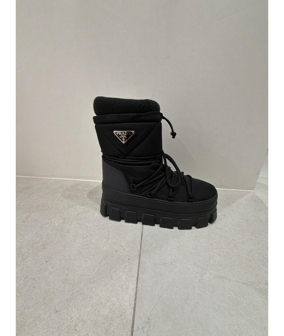 PRADA Черные неопреновые сапоги, фото 8