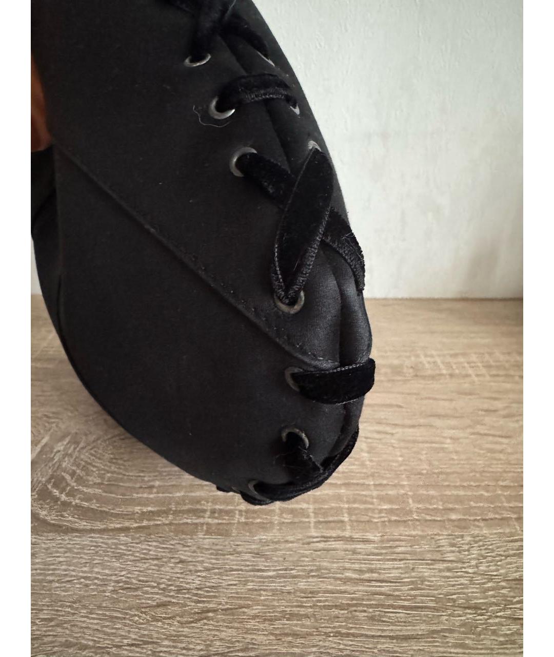 SAINT LAURENT Черная тканевая сумка с короткими ручками, фото 4