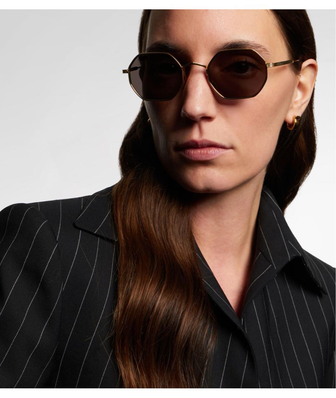 CARTIER Золотые металлические солнцезащитные очки, фото 6