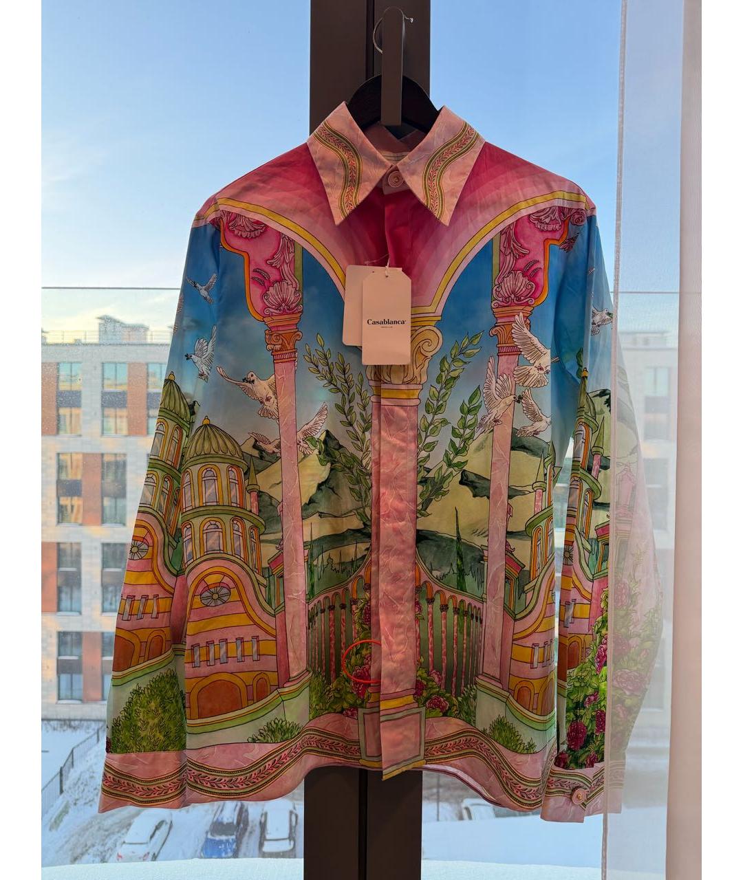 CASABLANCA Коралловая хлопковая рубашка, фото 9