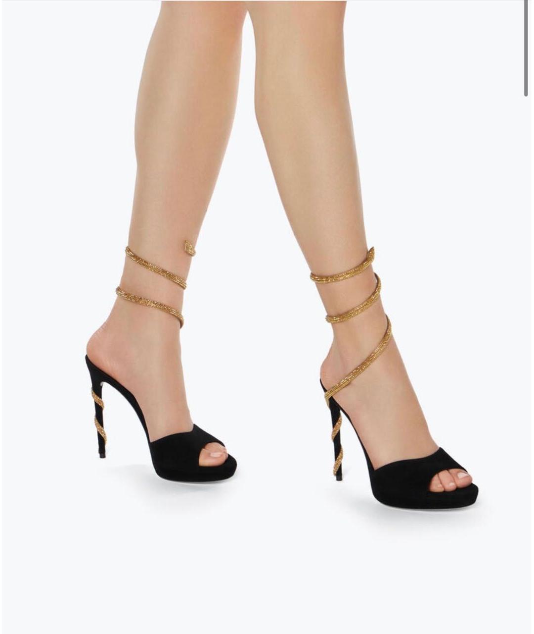 RENE CAOVILLA Черные замшевые туфли, фото 4