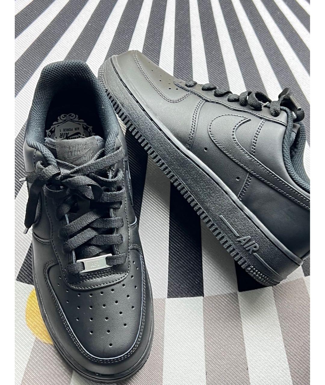 NIKE Черные кожаные кроссовки, фото 7