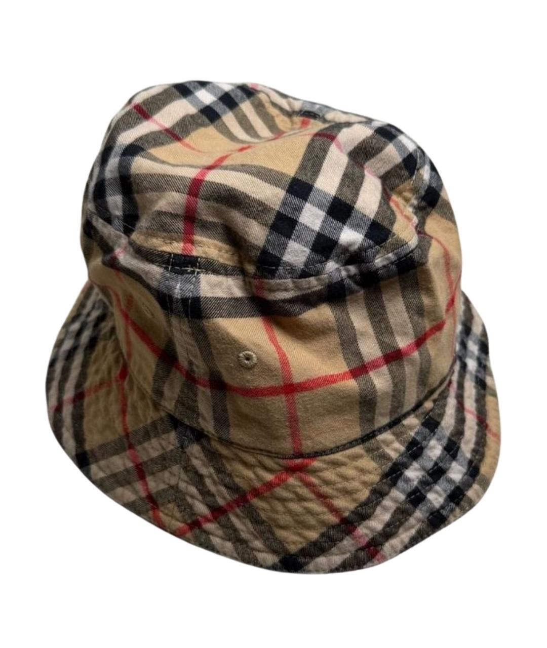 BURBERRY Бежевая хлопковая кепка/бейсболка, фото 1