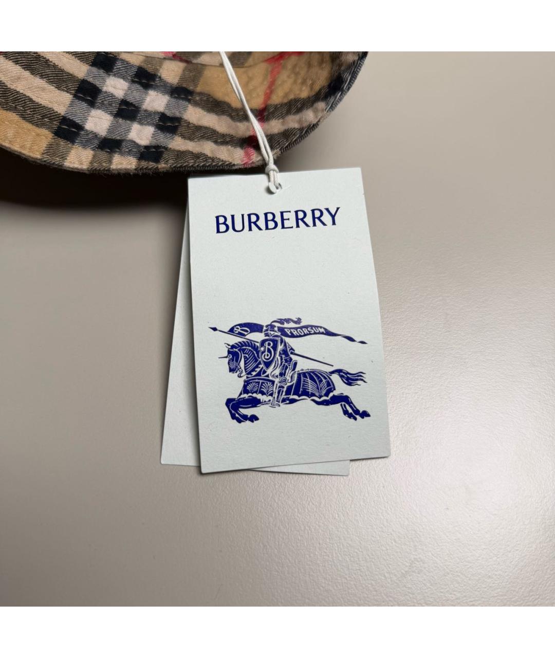 BURBERRY Бежевая хлопковая кепка/бейсболка, фото 5