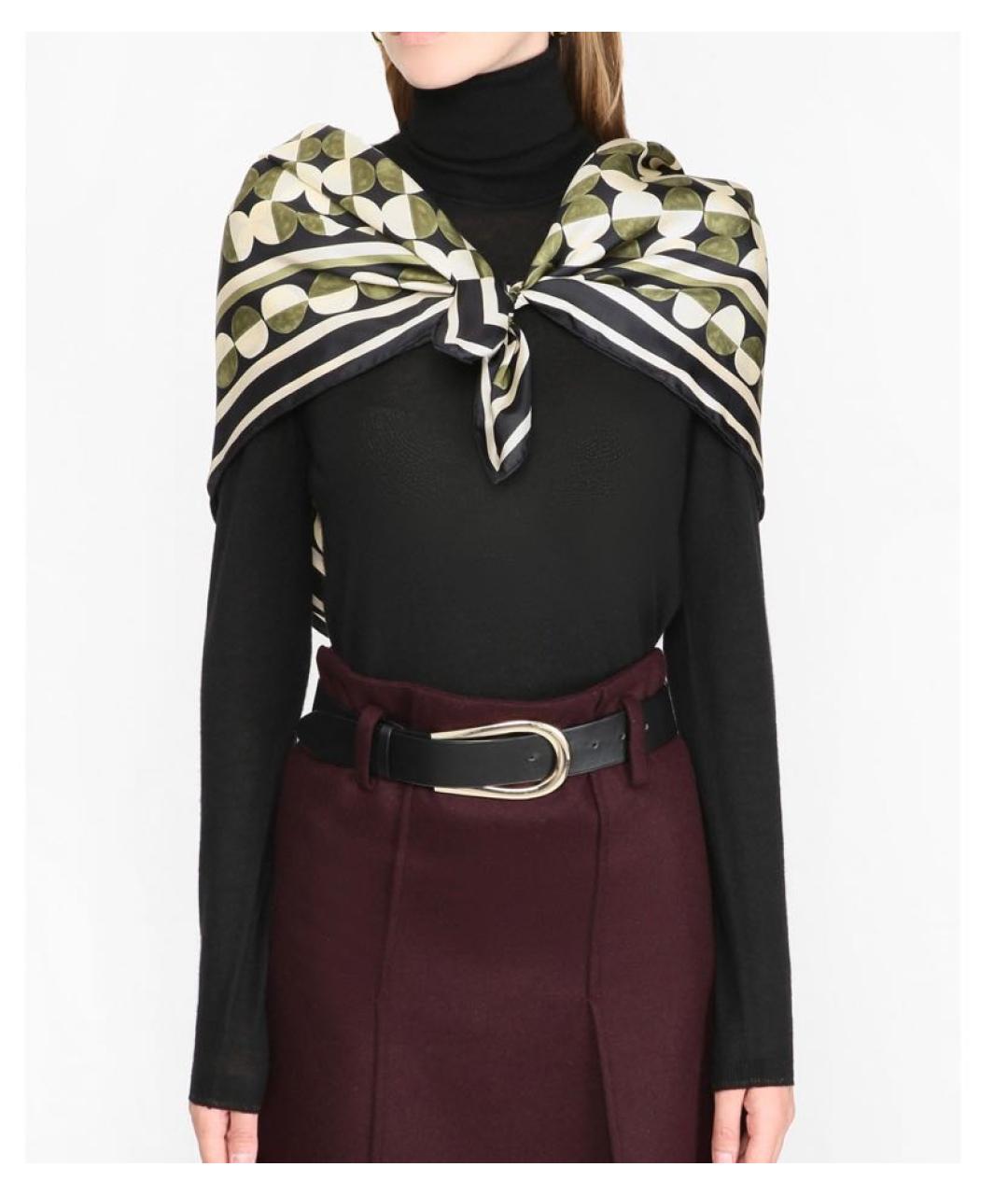 WEEKEND MAX MARA Зеленый шелковый платок, фото 4