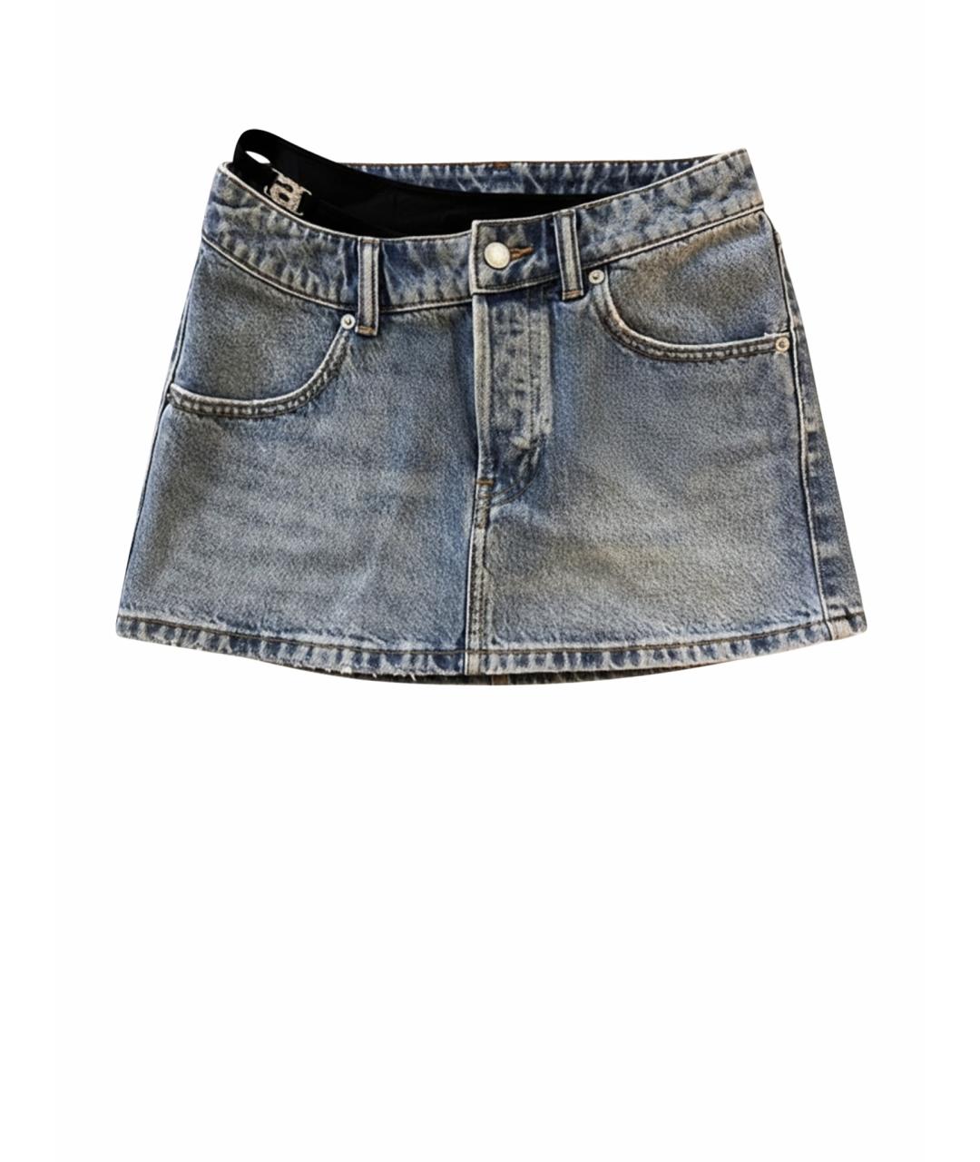 ALEXANDER WANG Синяя деним юбка мини, фото 1