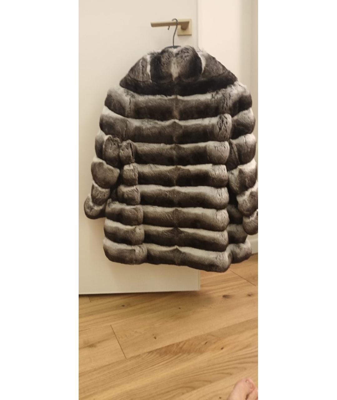 MARCO VANOLI Серая меховая шуба, фото 2