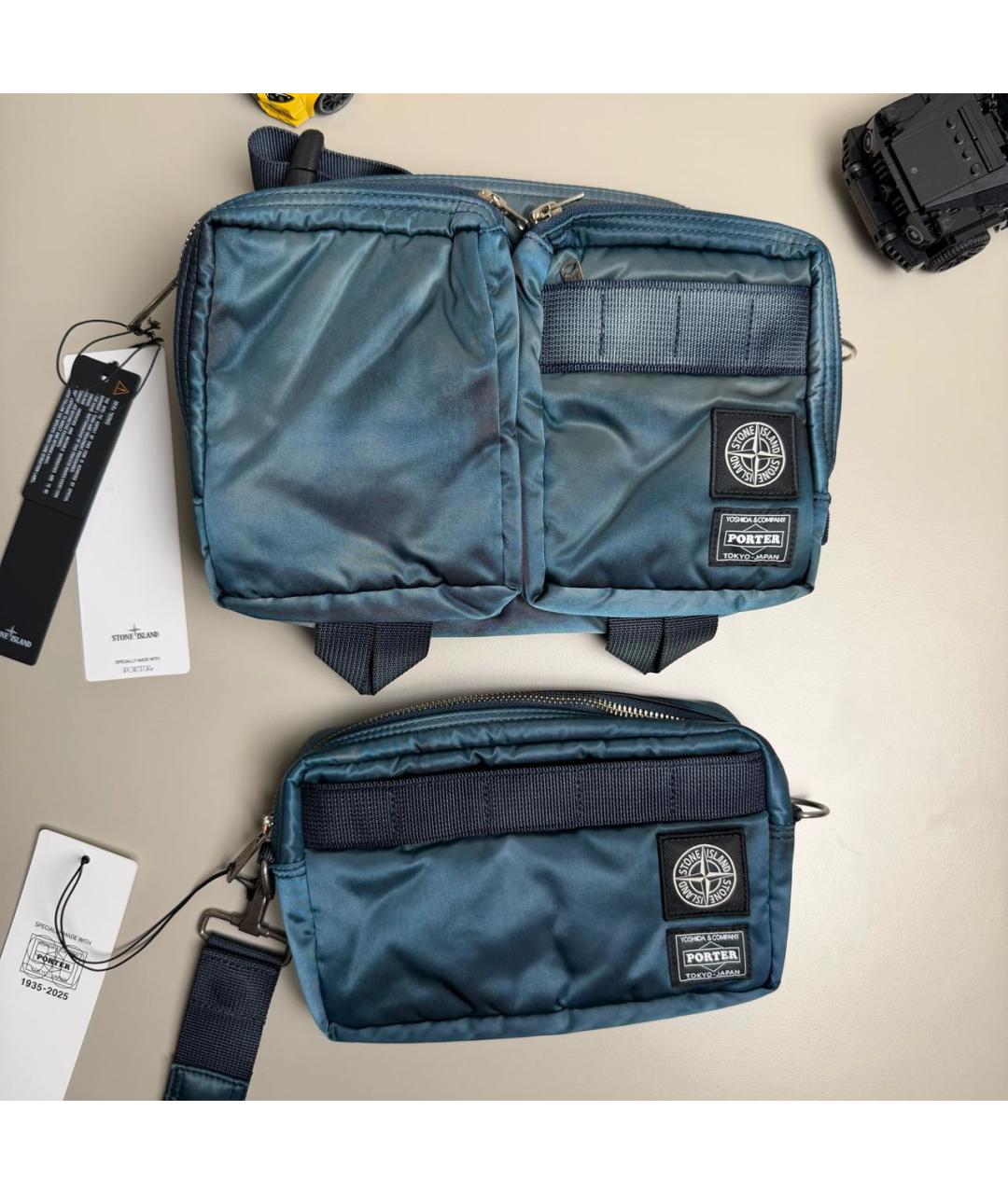 STONE ISLAND Бирюзовая барсетка, фото 5