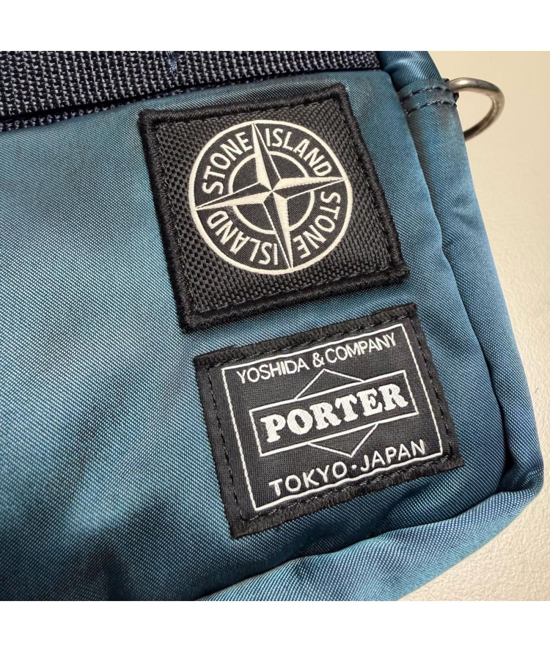 STONE ISLAND Бирюзовая барсетка, фото 3