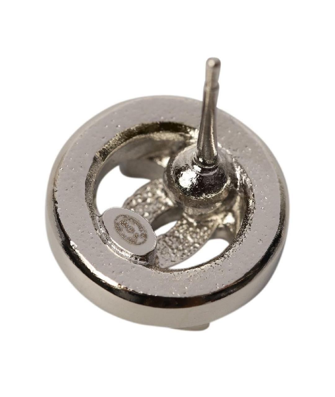 CHANEL Серебряные металлические серьги, фото 2