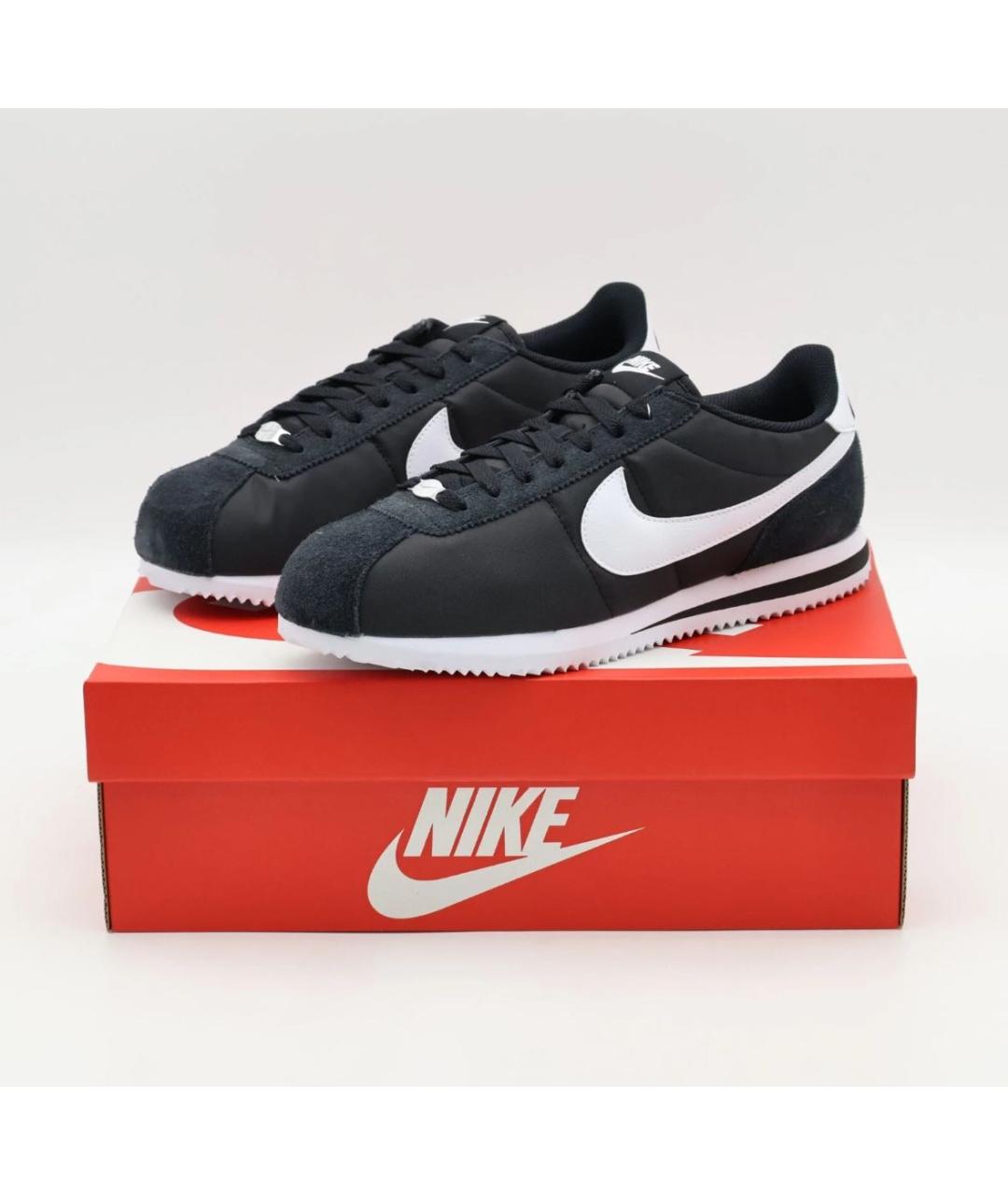 NIKE Черные текстильные низкие кроссовки / кеды, фото 5