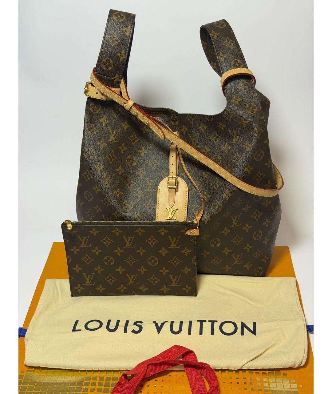 LOUIS VUITTON Коричневая сумка тоут, фото 9