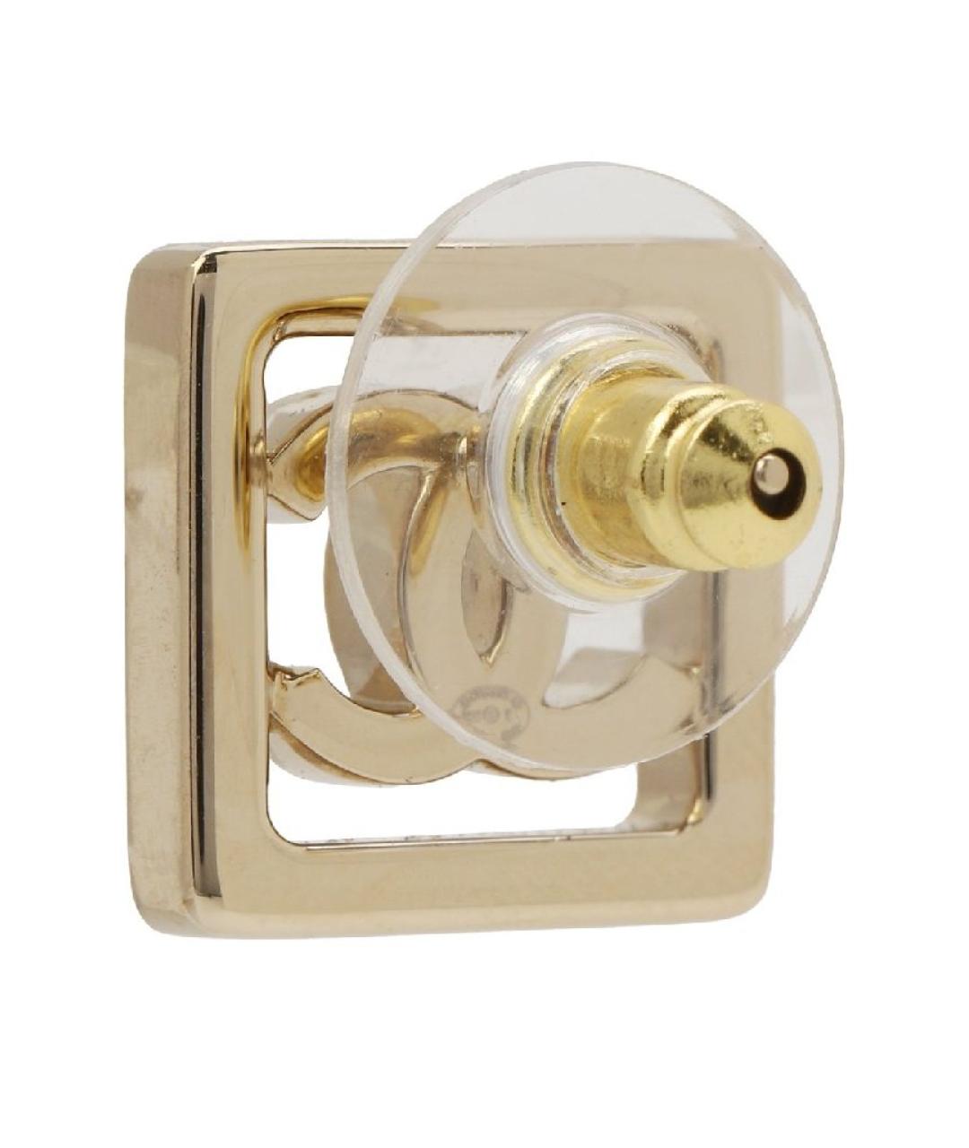 CHANEL Золотые металлические серьги, фото 2