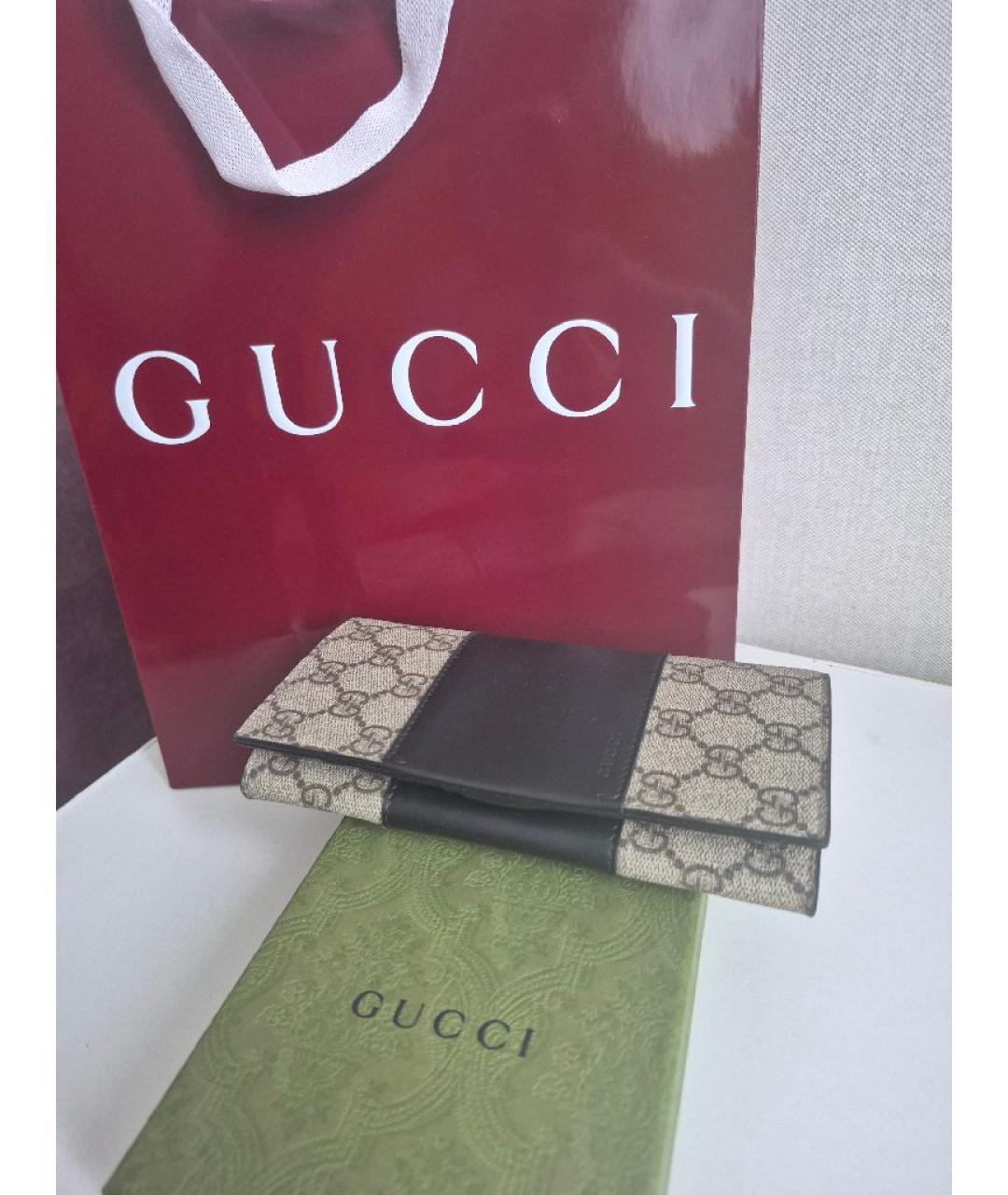 GUCCI Бежевый кошелек, фото 3