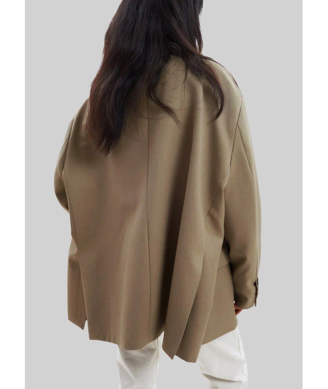 THE FRANKIE SHOP Коричневый вискозный жакет/пиджак, фото 5