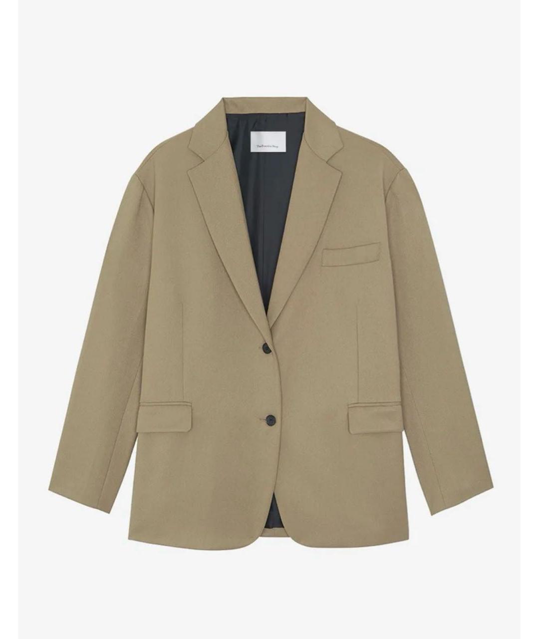 THE FRANKIE SHOP Коричневый вискозный жакет/пиджак, фото 9