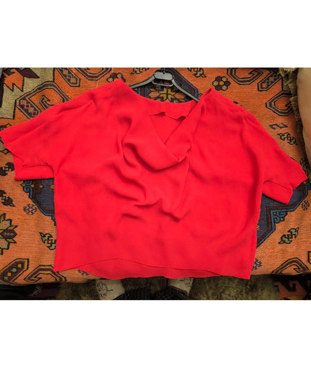 COS Красная полиэстеровая блузы, фото 4