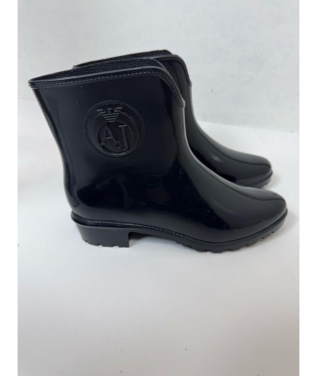 ARMANI JEANS Черные резиновые сапоги, фото 9