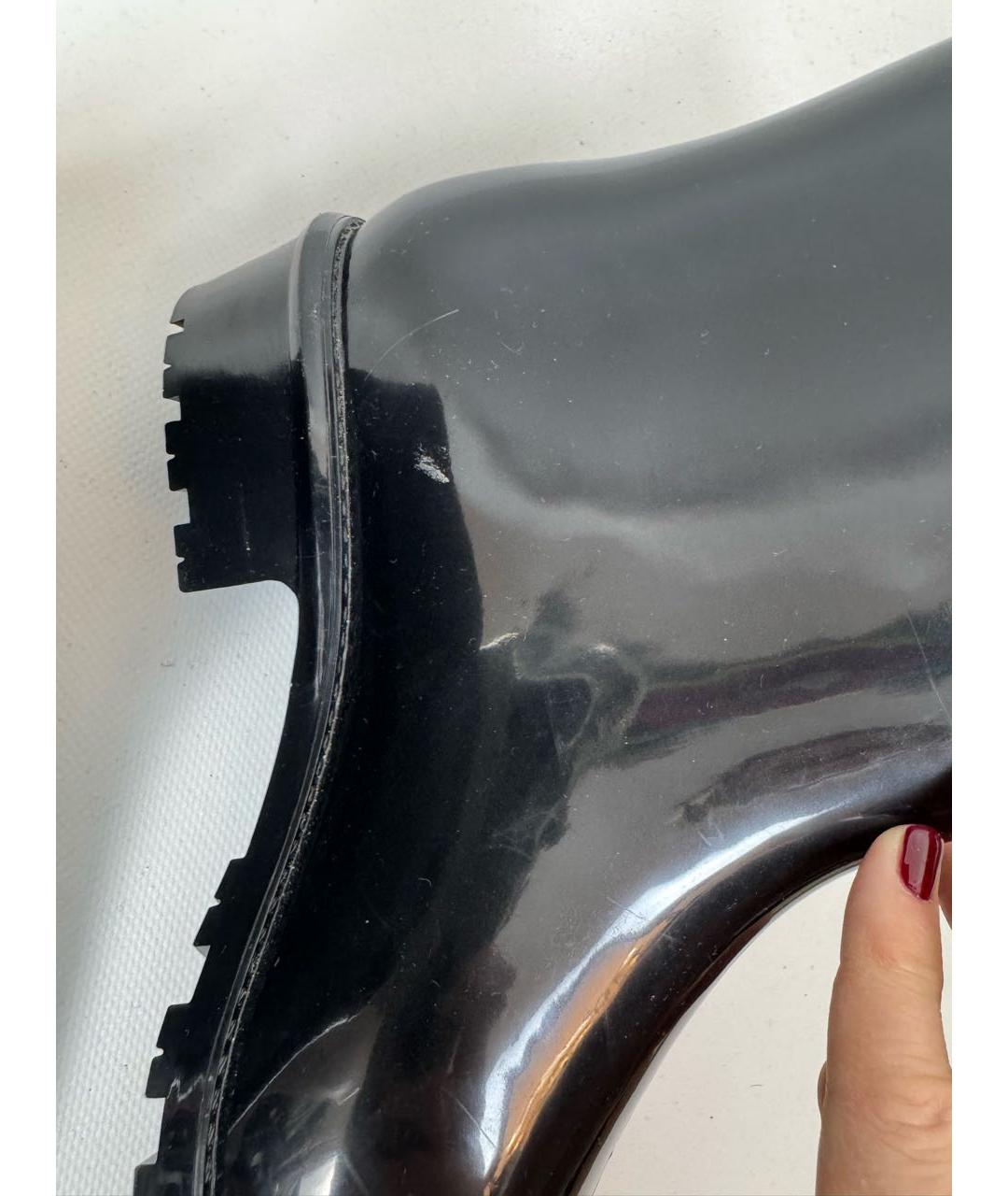 ARMANI JEANS Черные резиновые сапоги, фото 4