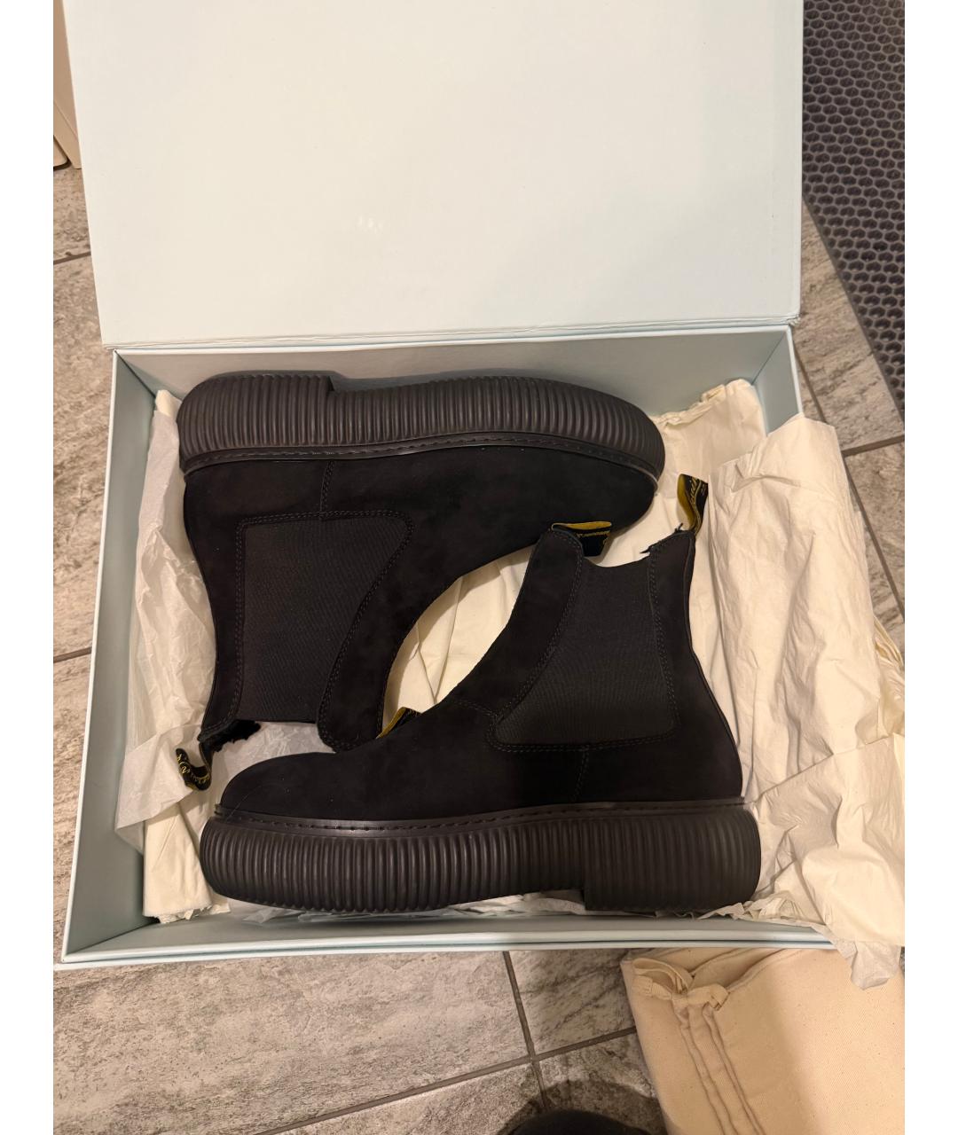 LANVIN Черные замшевые высокие ботинки, фото 10