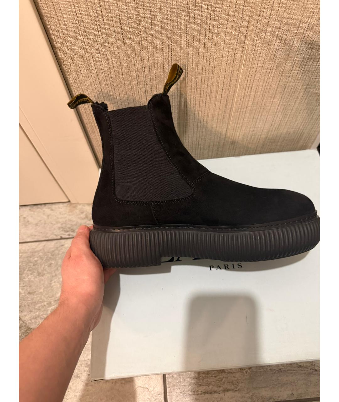 LANVIN Черные замшевые высокие ботинки, фото 2