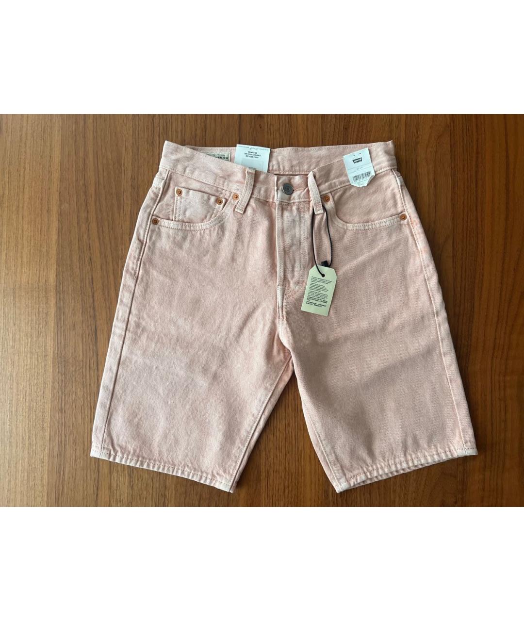 LEVI'S Розовые деним шорты, фото 6