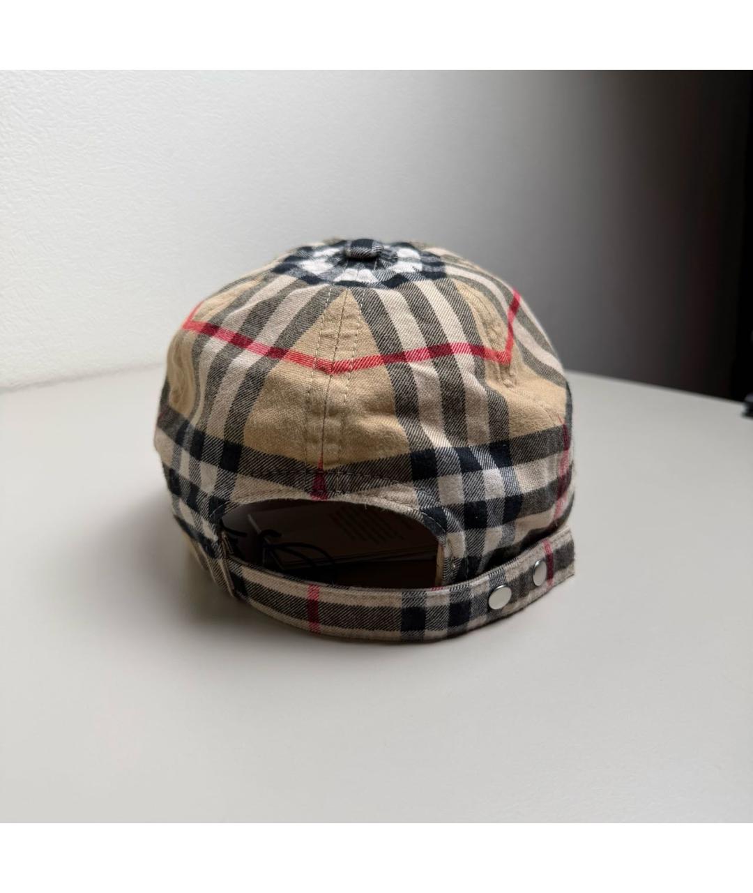 BURBERRY Бежевая хлопковая кепка/бейсболка, фото 5