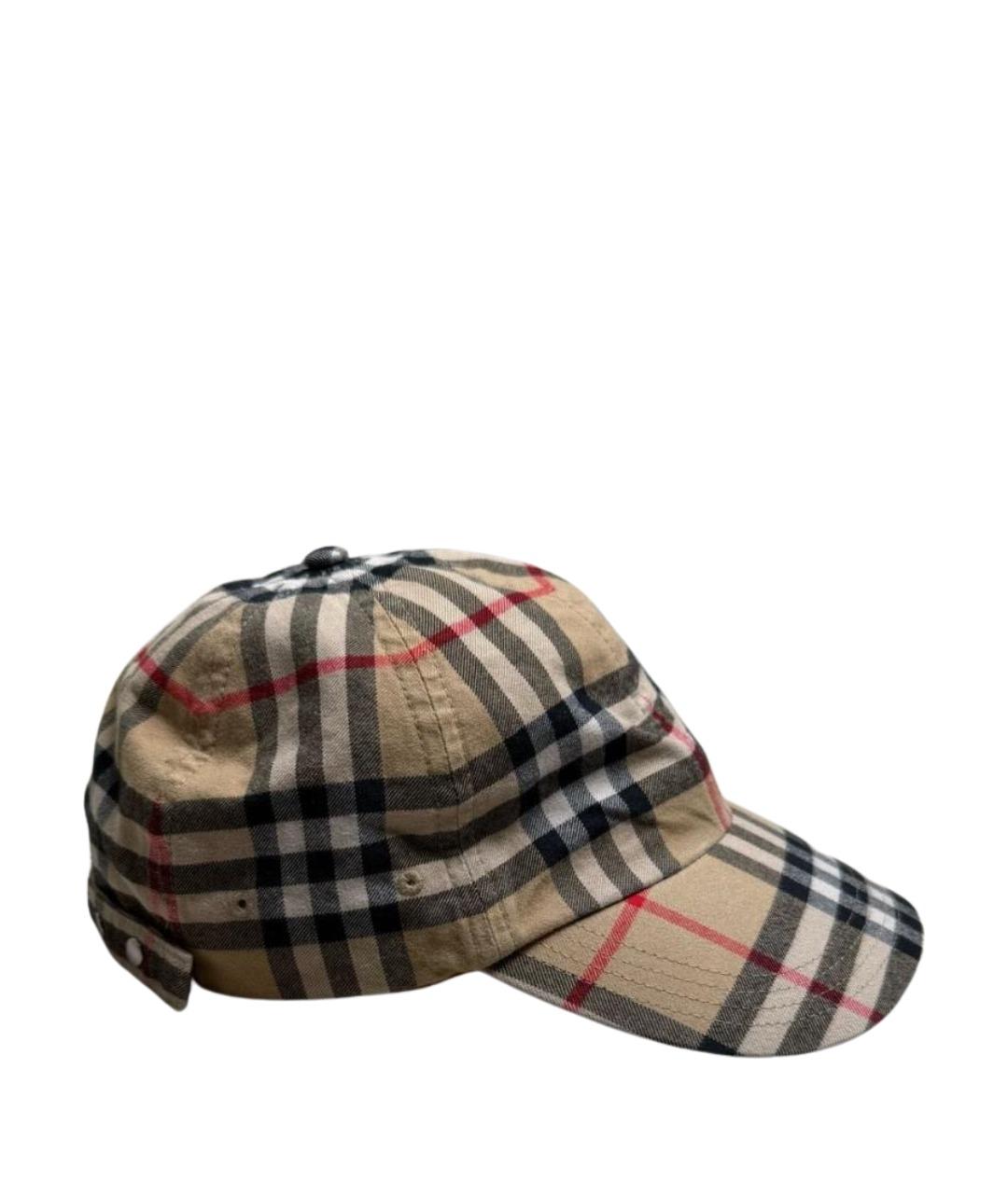 BURBERRY Бежевая хлопковая кепка/бейсболка, фото 1