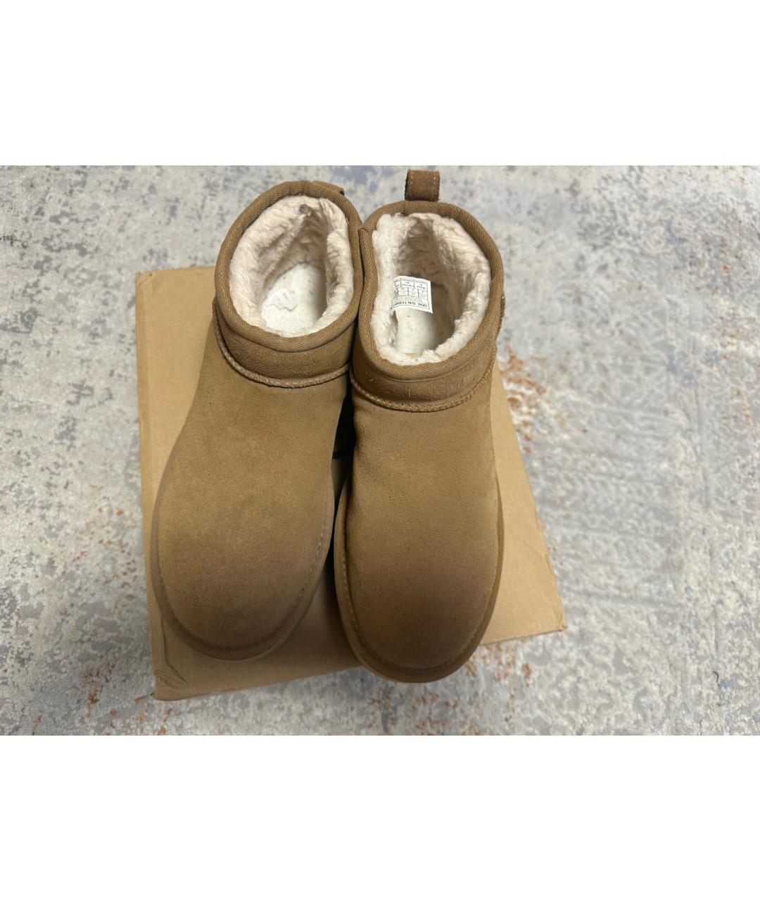 UGG AUSTRALIA Коричневые замшевые полусапоги, фото 2