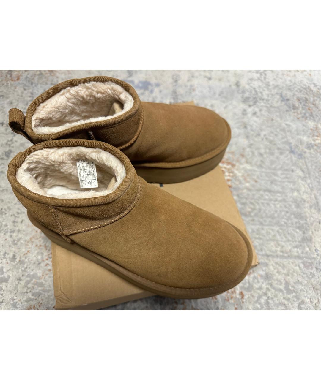 UGG AUSTRALIA Коричневые замшевые полусапоги, фото 5