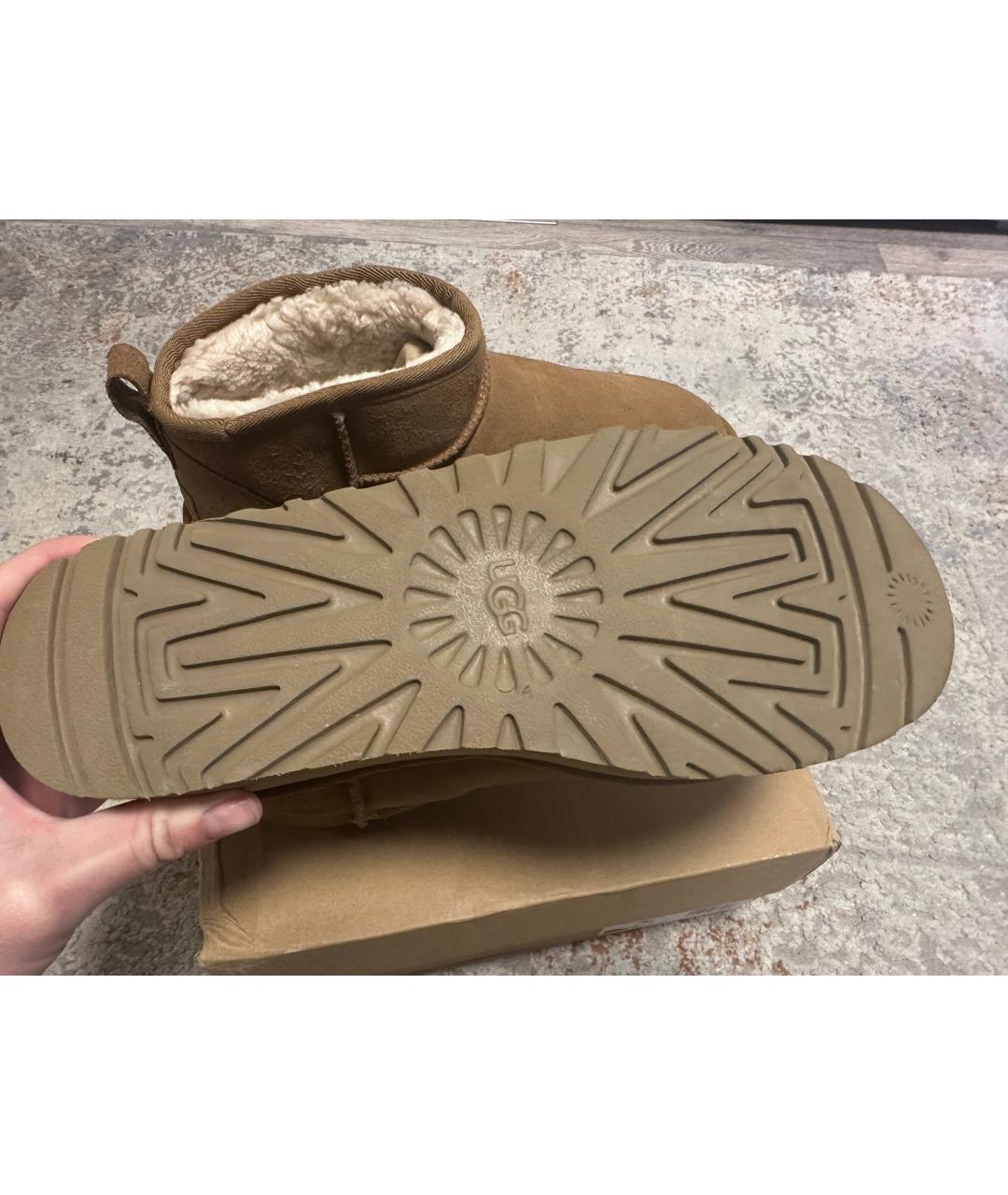 UGG AUSTRALIA Коричневые замшевые полусапоги, фото 6