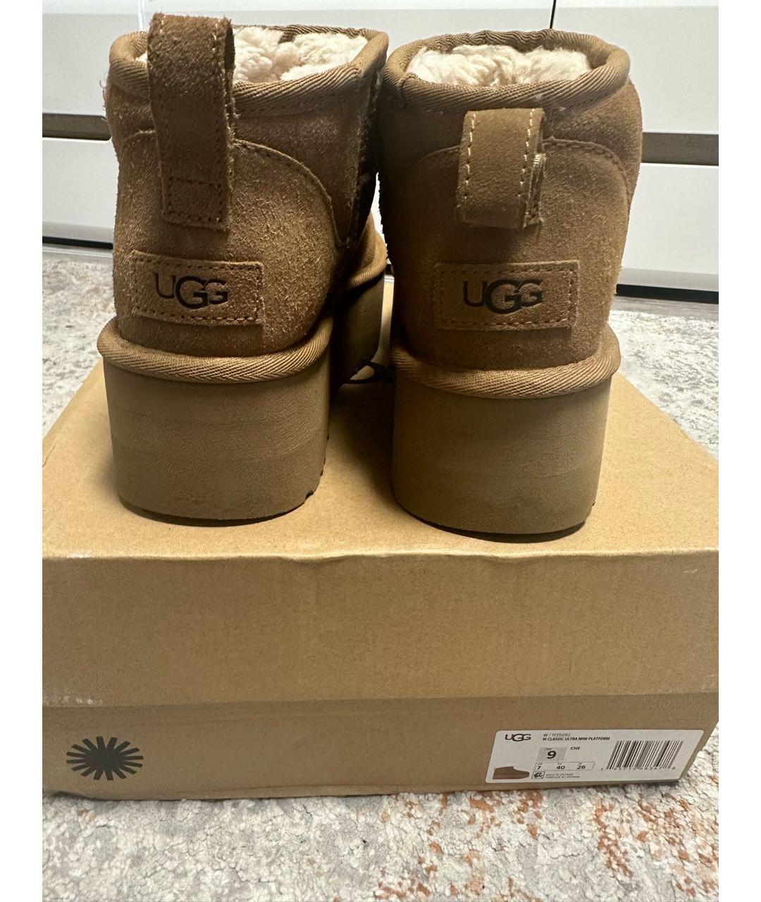 UGG AUSTRALIA Коричневые замшевые полусапоги, фото 3