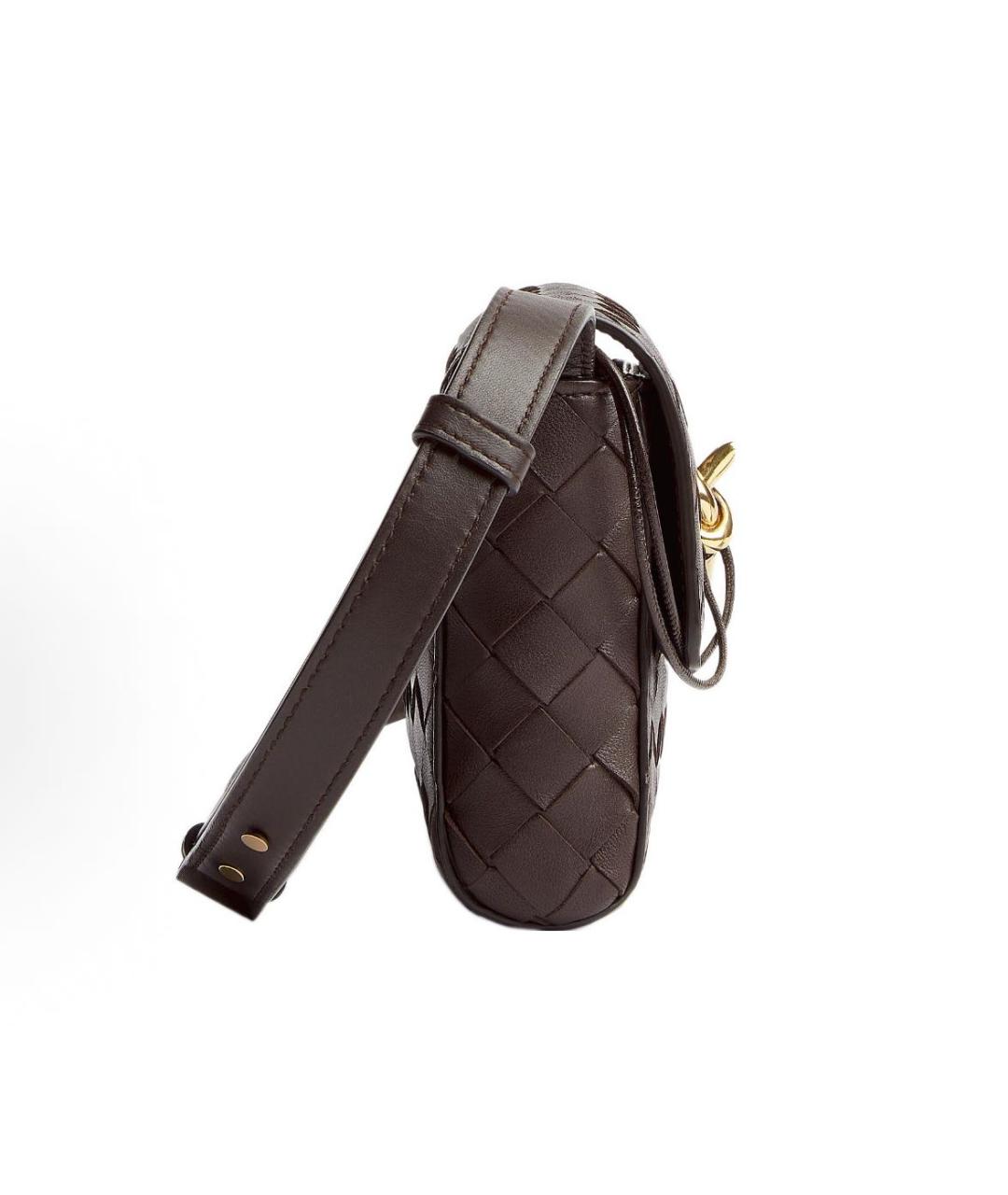 BOTTEGA VENETA Коричневая кожаная сумка через плечо, фото 2