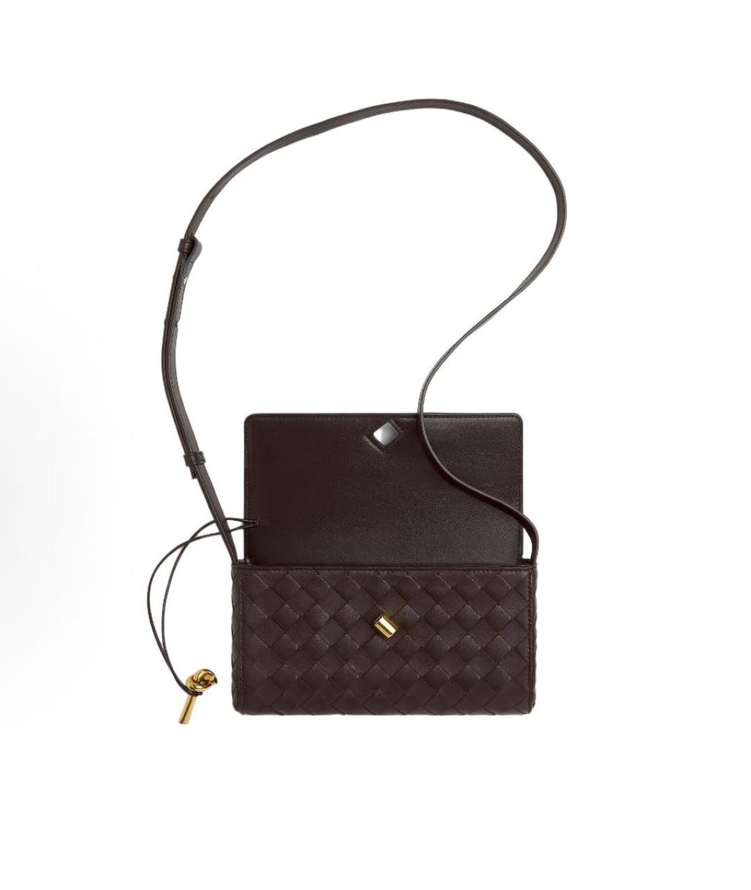 BOTTEGA VENETA Коричневая кожаная сумка через плечо, фото 3