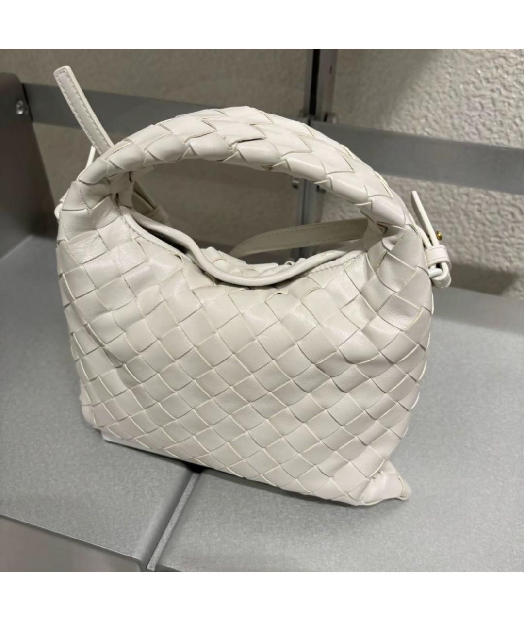 BOTTEGA VENETA Белая кожаная сумка тоут, фото 5