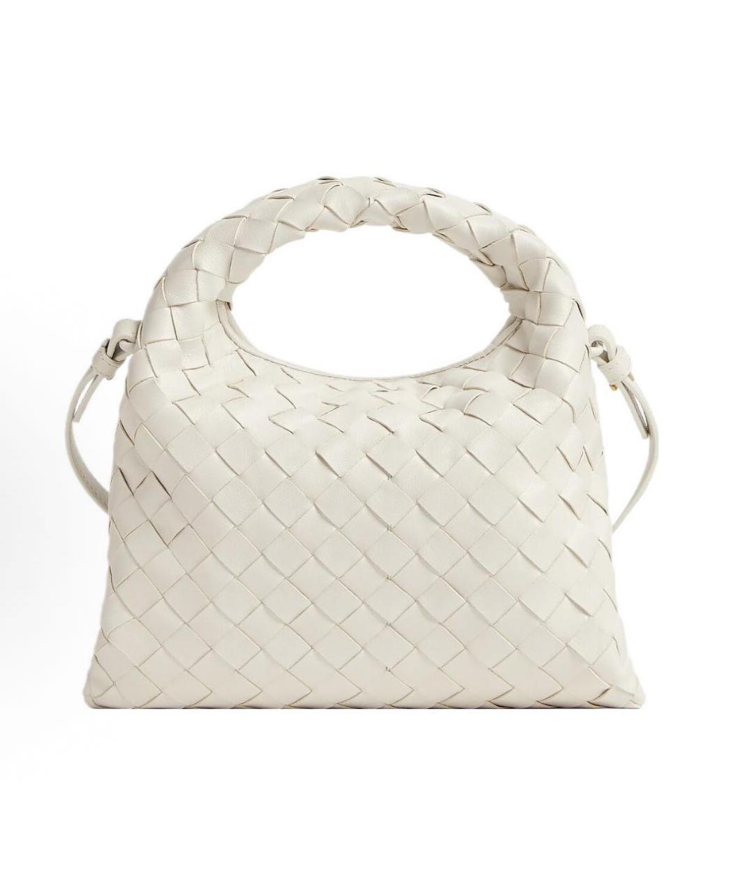 BOTTEGA VENETA Белая кожаная сумка тоут, фото 3